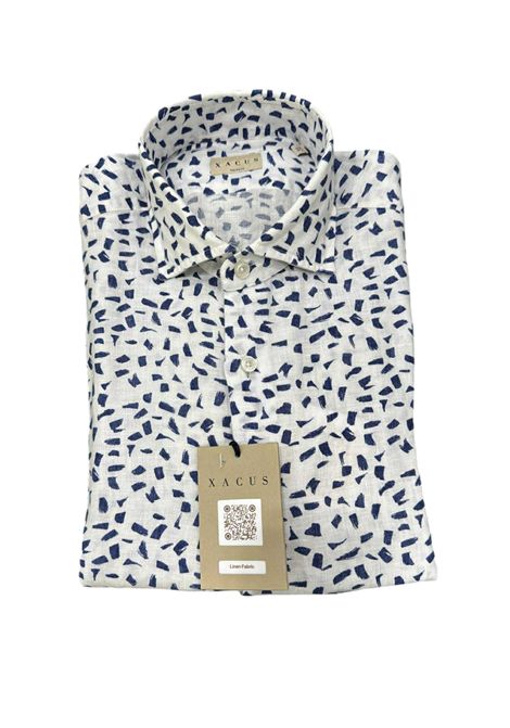 Linen Shirt with Blue Pattern XACUS | shirts | 21552 748ML003